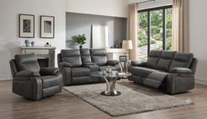 Kingsley Recliner Gunmetal 3+2+1 seater
