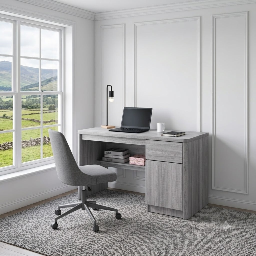 Troy Grey Desk