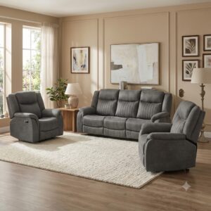 Darlington Recliner 2 Seater Settee And 3 seater and Armchair Grey